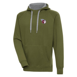 Men's Antigua  Olive Cleveland Guardians Victory Pullover Hoodie