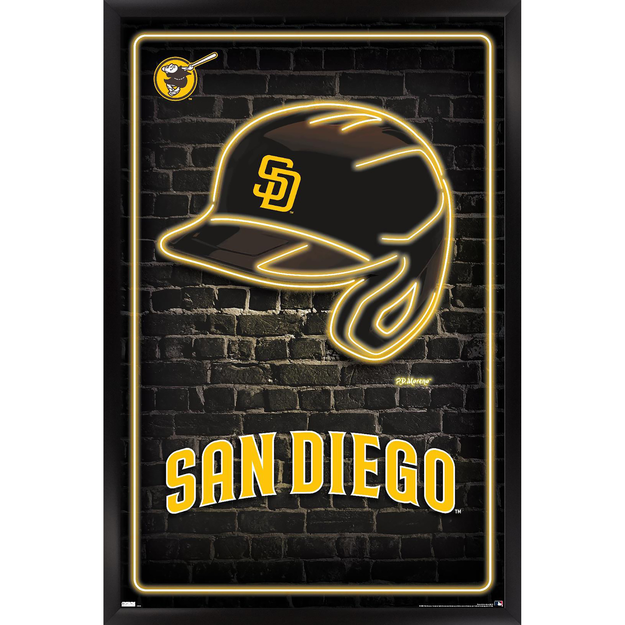 San Diego Padres 24.25" x 35.75" Framed Team Poster - Image 5