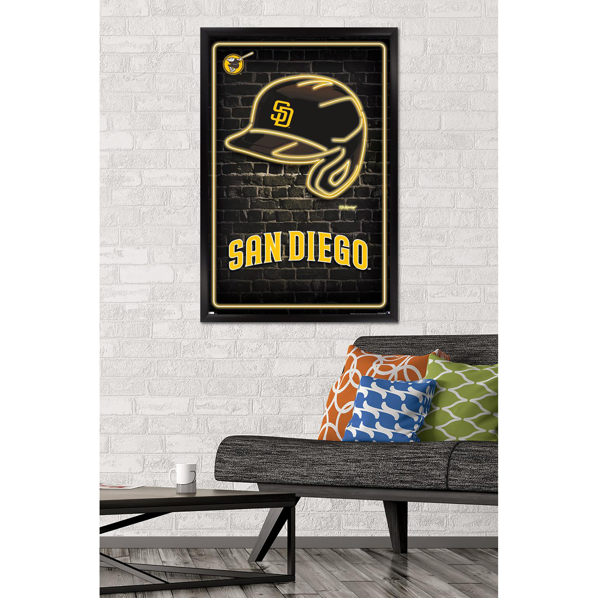 San Diego Padres 24.25" x 35.75" Framed Team Poster - Image 6