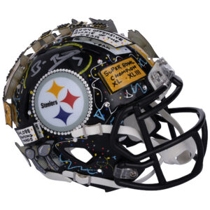 Ben Roethlisberger Pittsburgh Steelers Autographed Mini Helmet - Art by Charles Fazzino - B730284