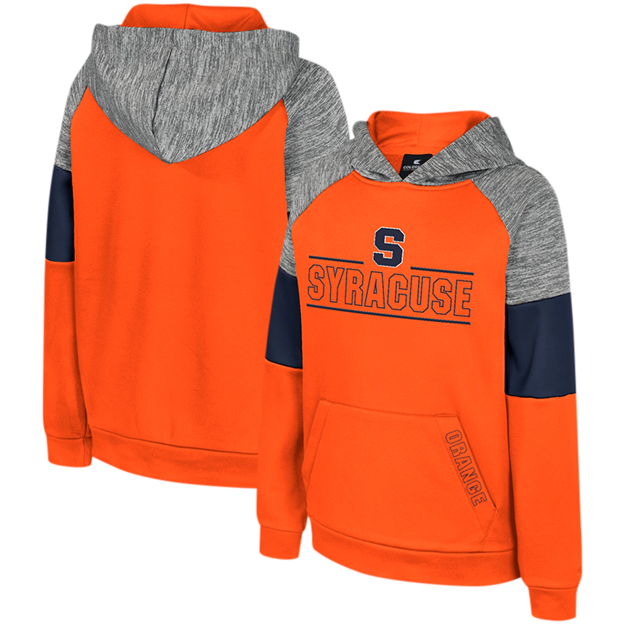 Youth Colosseum Orange Syracuse Orange Live Hardcore Raglan Pullover Hoodie - Image 2