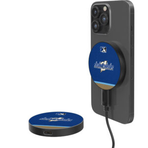 Omaha Storm Chasers 10-Watt Football Design Wireless Magnetic Charger