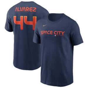 Men's Nike Yordan Alvarez Navy Houston Astros City Connect Fuse Name & Number T-Shirt