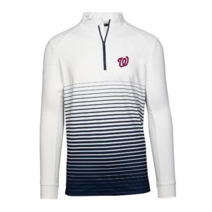 Men's Levelwear  Navy/White Washington Nationals Beam Insignia 2.0 Quarter-Zip Pullover Top