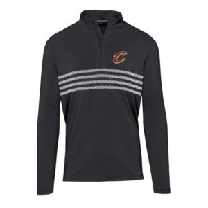 Men's Levelwear  Black Cleveland Cavaliers Asher Insignia Core Quarter-Zip Pullover Top