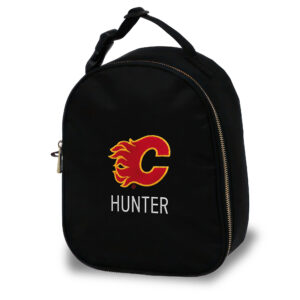 Chad & Jake  Black Calgary Flames Personalized Insulated Lunchbox