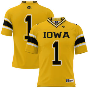 Men's GameDay Greats #1 Gold Iowa Hawkeyes Football Jersey