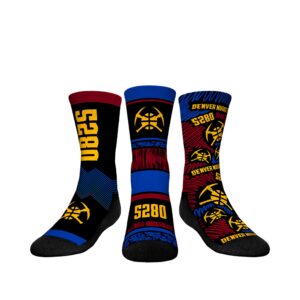 Youth Rock Em Socks  Denver Nuggets 2023/24 City Edition Three-Pack Crew Socks Set