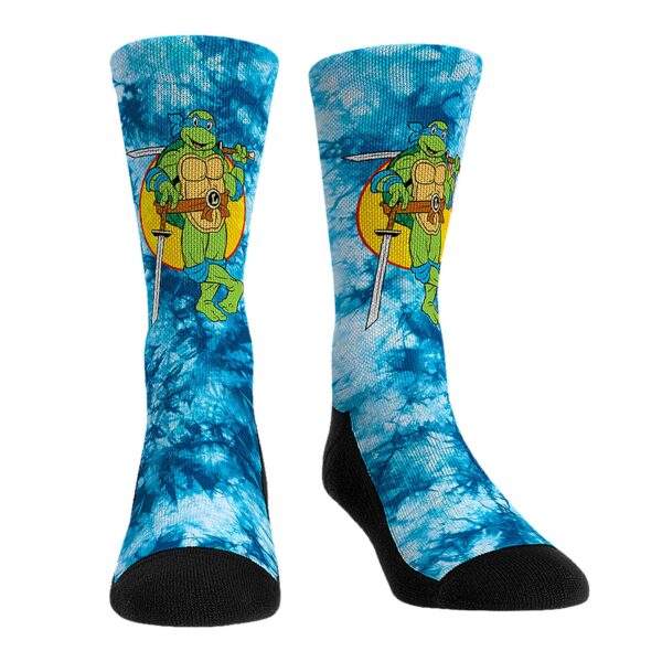 Unisex Rock Em Socks Teenage Mutant Ninja Turtles Leonardo Tie-Dye Crew Socks