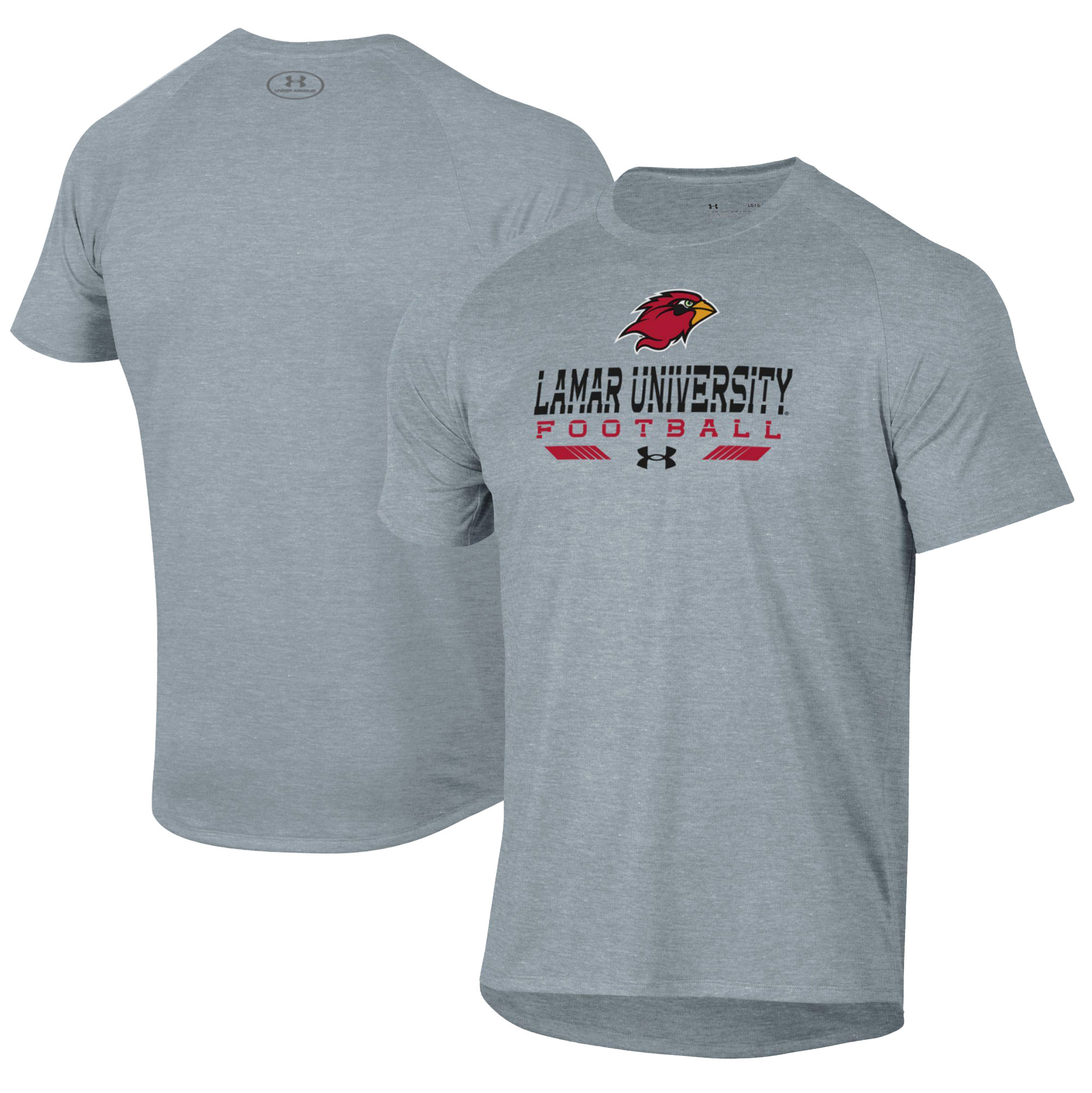 Men's Under Armour Gray Lamar Cardinals Football Tech T-Shirt