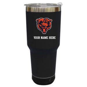 The Memory Company  Chicago Bears Personalized 30oz. Stainless Steel Bluetooth Tumbler