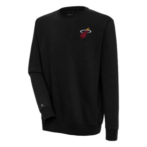 Men's Antigua  Black Miami Heat Victory Pullover Sweatshirt