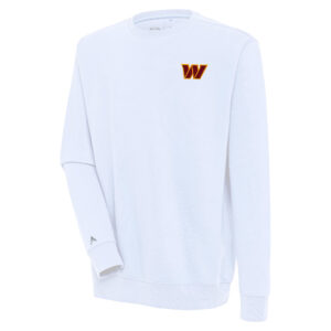 Men's Antigua  White Washington Commanders Victory Pullover Sweatshirt