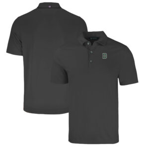 Men's Cutter & Buck Heather Black Dartmouth Big Green Big & Tall Forge Eco Stretch Recycled Polo