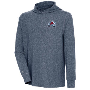 Men's Antigua  Heather Navy Colorado Avalanche Saga Pullover Hoodie
