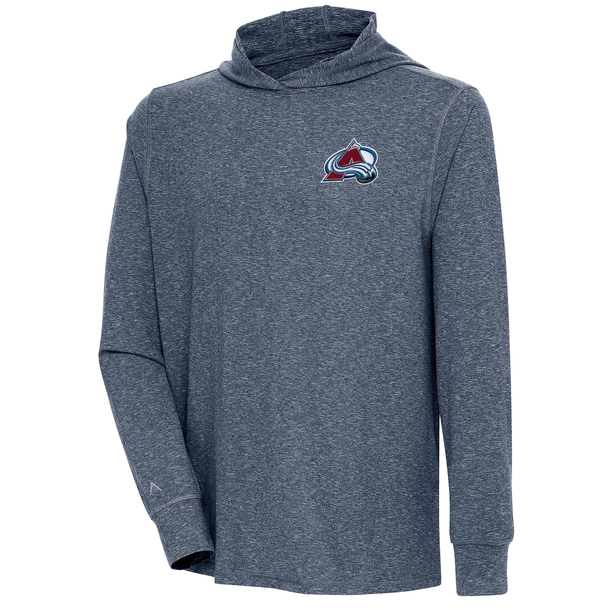Men's Antigua Heather Navy Colorado Avalanche Saga Pullover Hoodie
