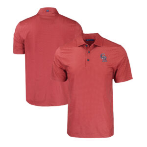 Men's Cutter & Buck  Red Colorado Rockies Stars & Stripes Pike Eco Tonal Geo Print Stretch Recycled Polo