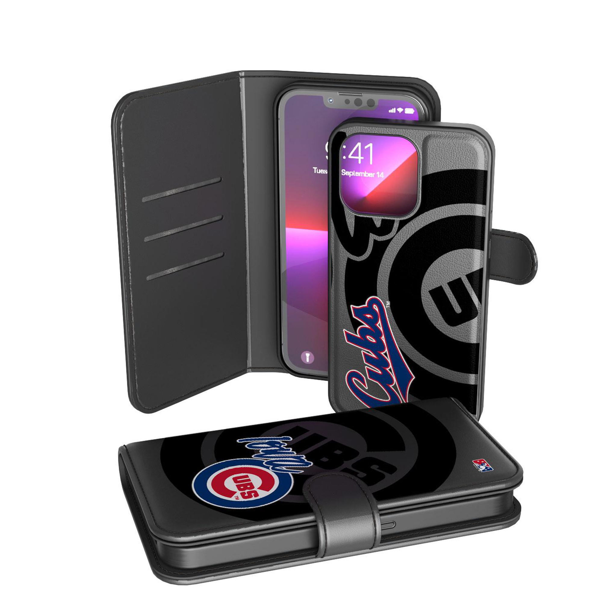 Keyscaper Black Iowa Cubs Tilt iPhone Wallet Case