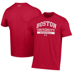 Men's Under Armour Scarlet Boston University Basketball Performance T-Shirt