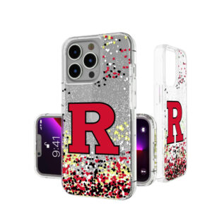 Keyscaper  Rutgers Scarlet Knights iPhone Glitter Case with Confetti Design
