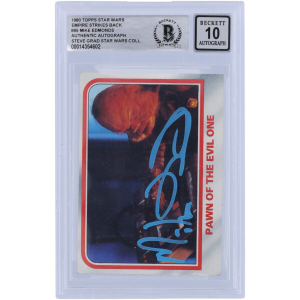 Mike Edmonds Star Wars Autographed 1980 Topps The Empire Strikes Back #95 BGS Authenticated 10 Card - Image 5