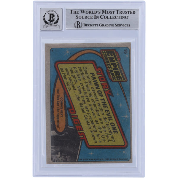 Mike Edmonds Star Wars Autographed 1980 Topps The Empire Strikes Back #95 BGS Authenticated 10 Card - Image 6