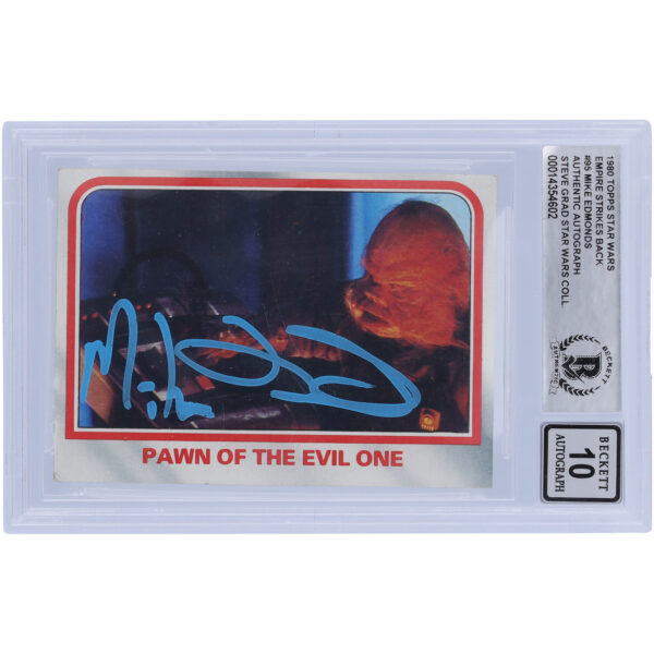 Mike Edmonds Star Wars Autographed 1980 Topps The Empire Strikes Back #95 BGS Authenticated 10 Card - Image 7