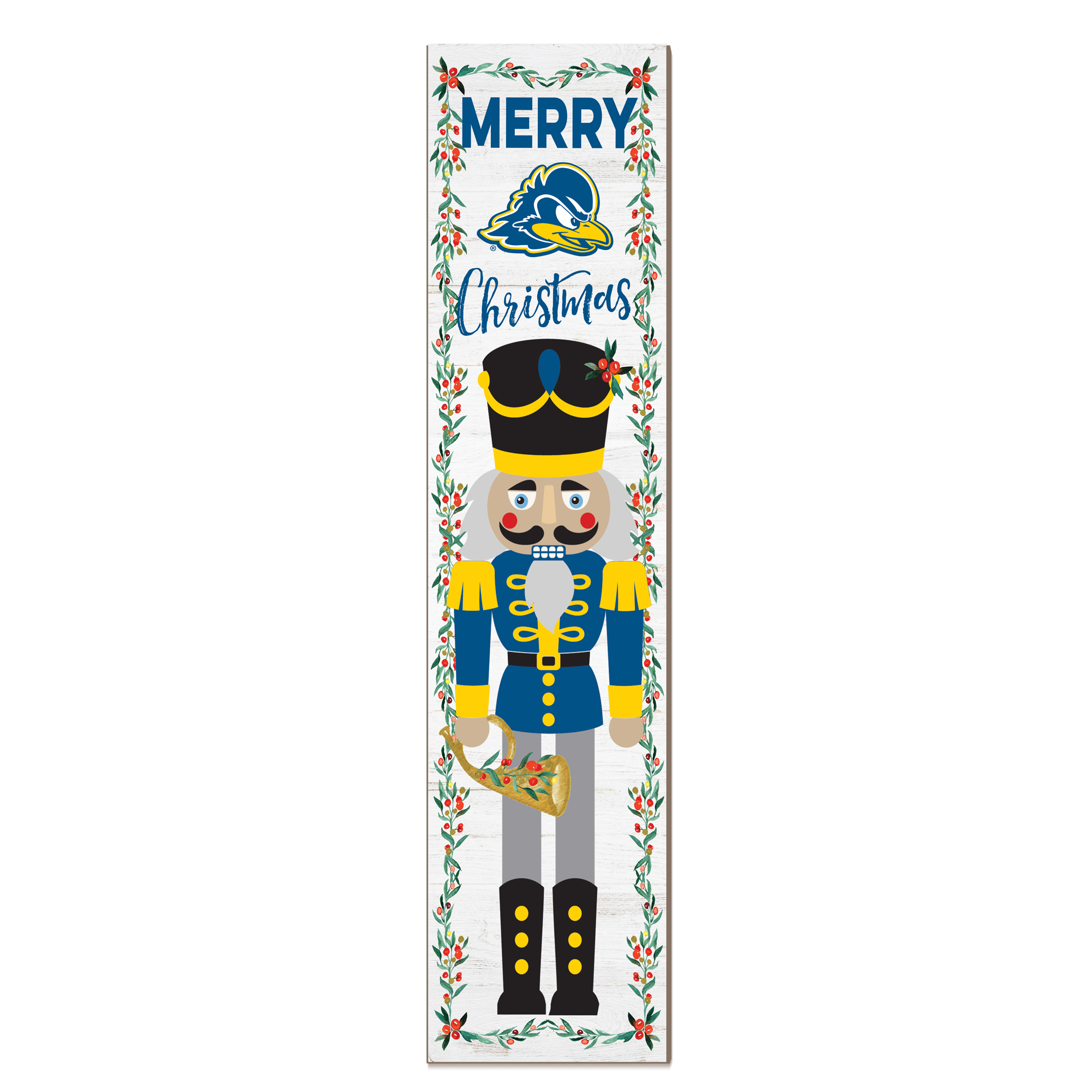 Delaware Fightin' Blue Hens 11" x 46" Nutcracker Holiday Leaner Sign - Image 2