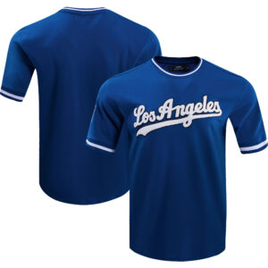 Men's Pro Standard Royal Los Angeles Dodgers Classic Chenille Double Knit T-Shirt