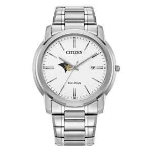 Men's Citizen Watch  Silver Lindenwood Lions Eco-Drive White Dial Stainless Steel Watch