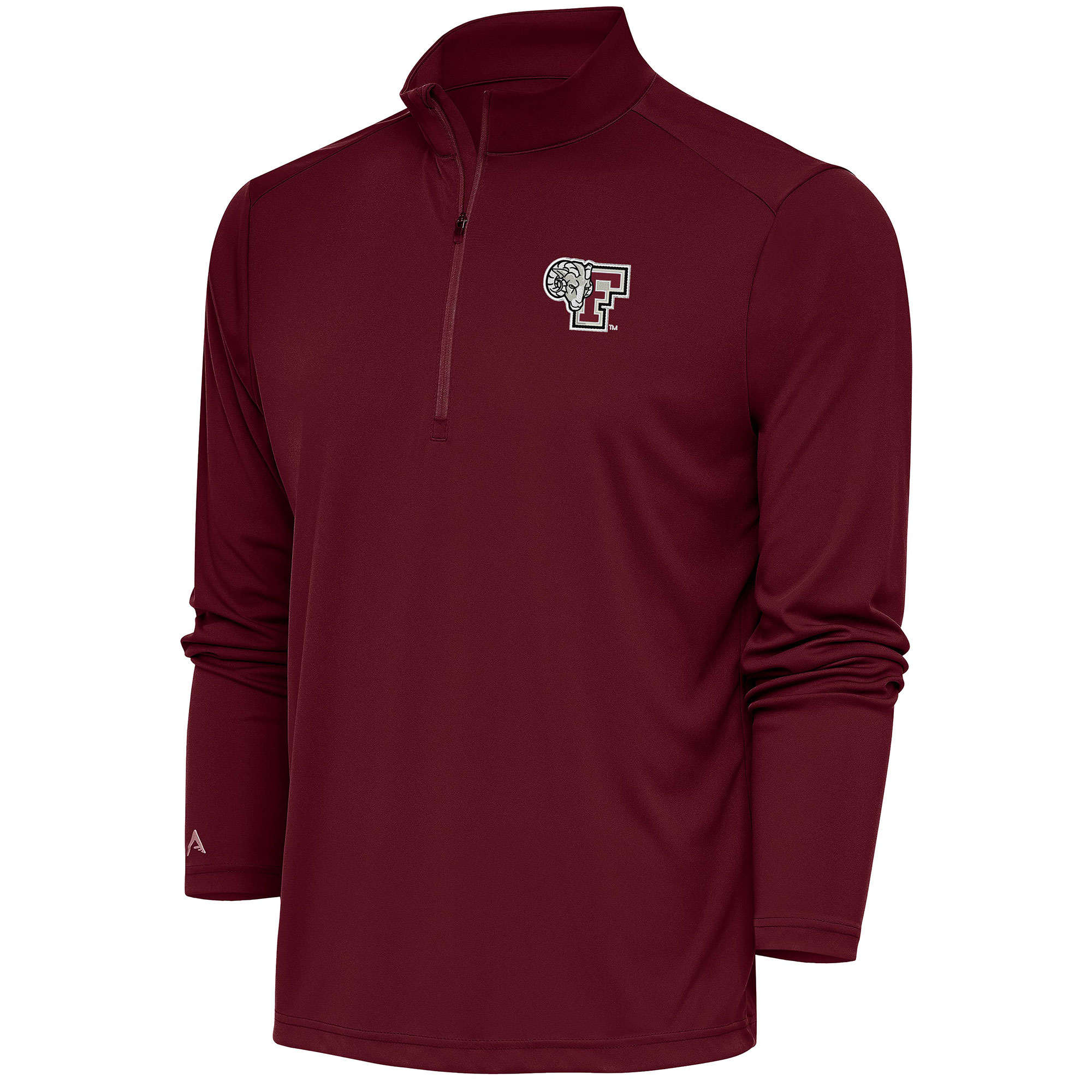 Men's Antigua Maroon Fordham Rams Tribute Quarter-Zip Top