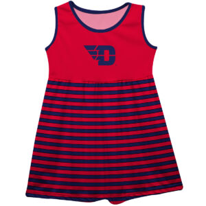 Girls Toddler Vive La Fete  Red Dayton Flyers Striped Tank Top Dress