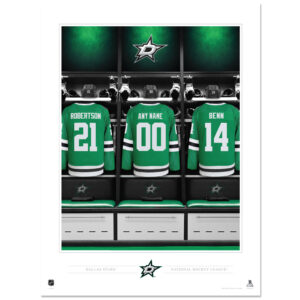 Dallas Stars 12" x 16" Personalized Locker Room Photo Print