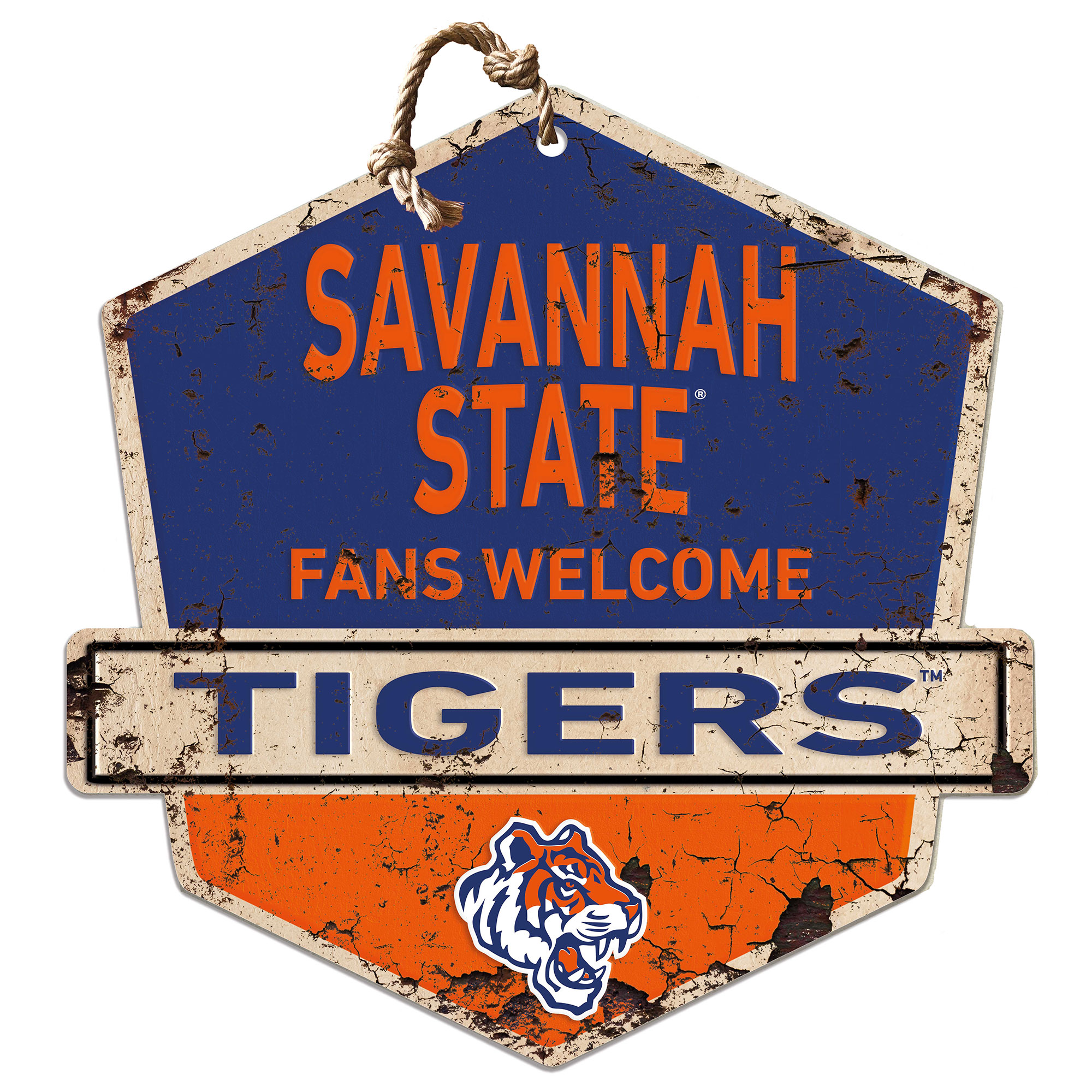 Savannah State Tigers 20" x 20" Fans Welcome Sign