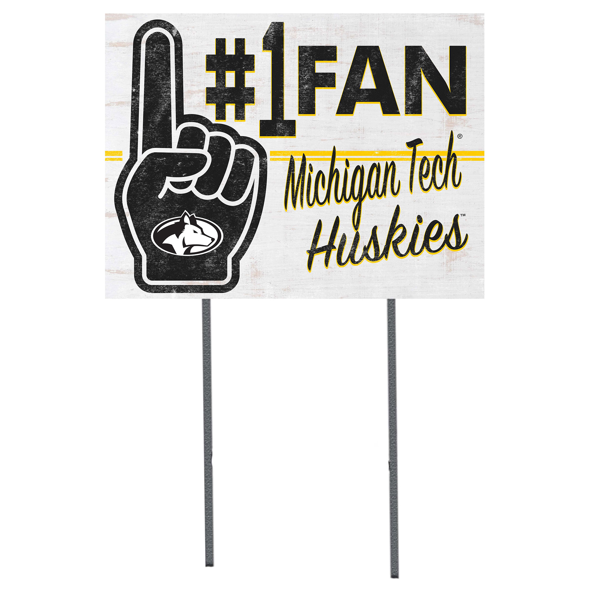 Michigan Tech Huskies 18'' x 24'' #1 Fan Yard Sign