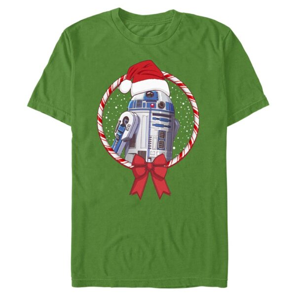 Men's Mad Engine R2-D2 Kelly Green Star Wars: Rise of Skywalker Santa Hat Graphic T-Shirt
