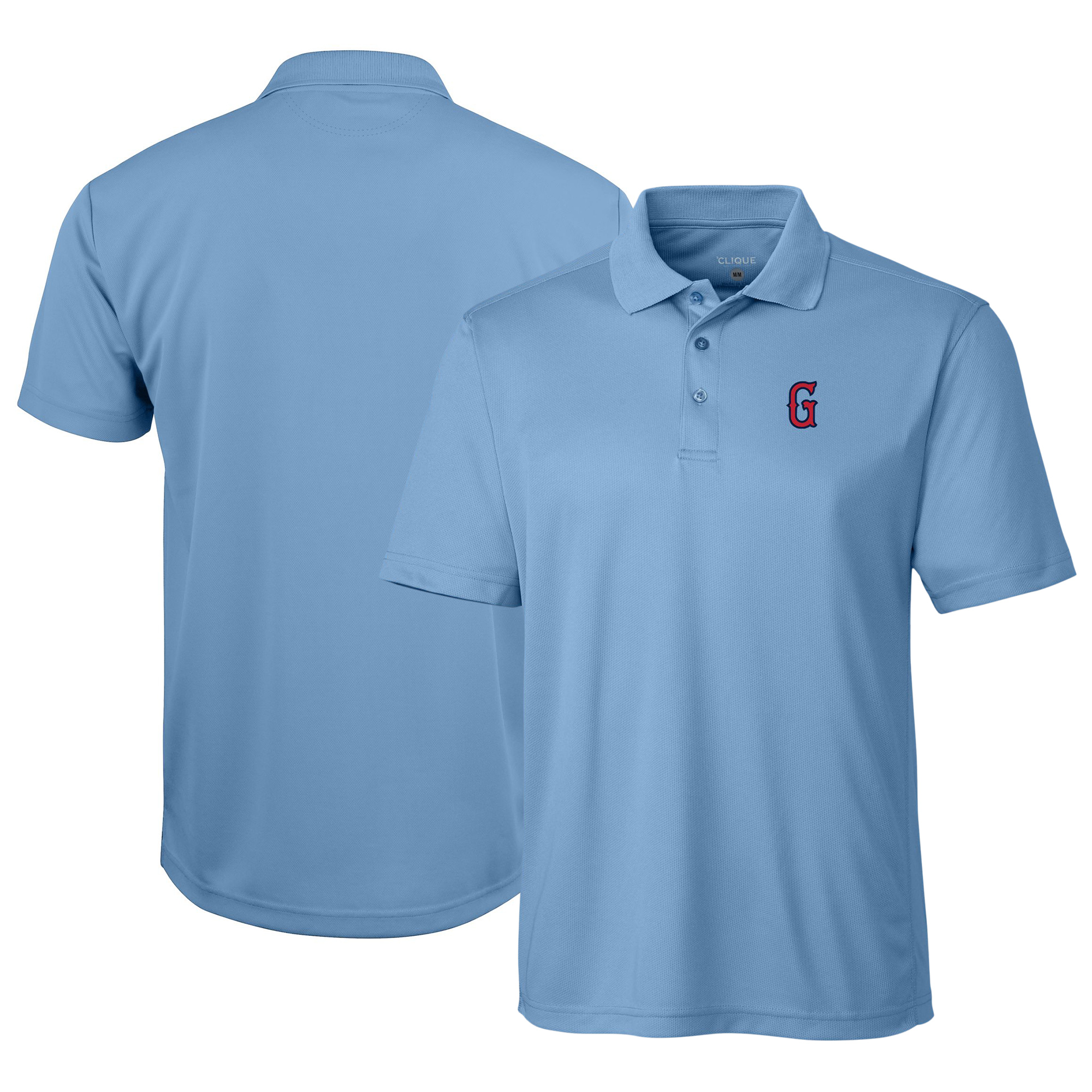 Men's Cutter & Buck Light Blue Greenville Drive Clique Ice Pique Tech Polo
