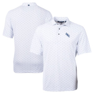 Men's Cutter & Buck White Oklahoma City Baseball Club Big & Tall Virtue Eco Pique Tile Print Recycled Polo