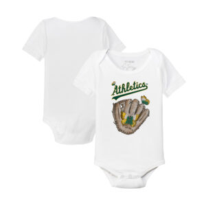 Infant Tiny Turnip White Athletics Butterfly Glove Bodysuit