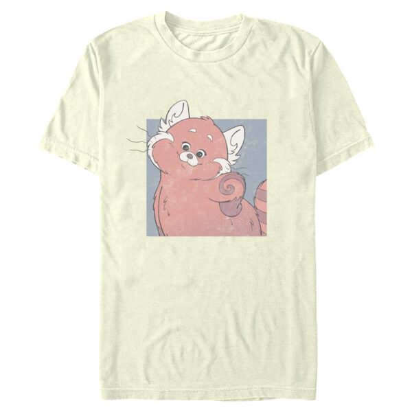 Men's Mad Engine Natural Turning Red Mei Square Graphic T-Shirt