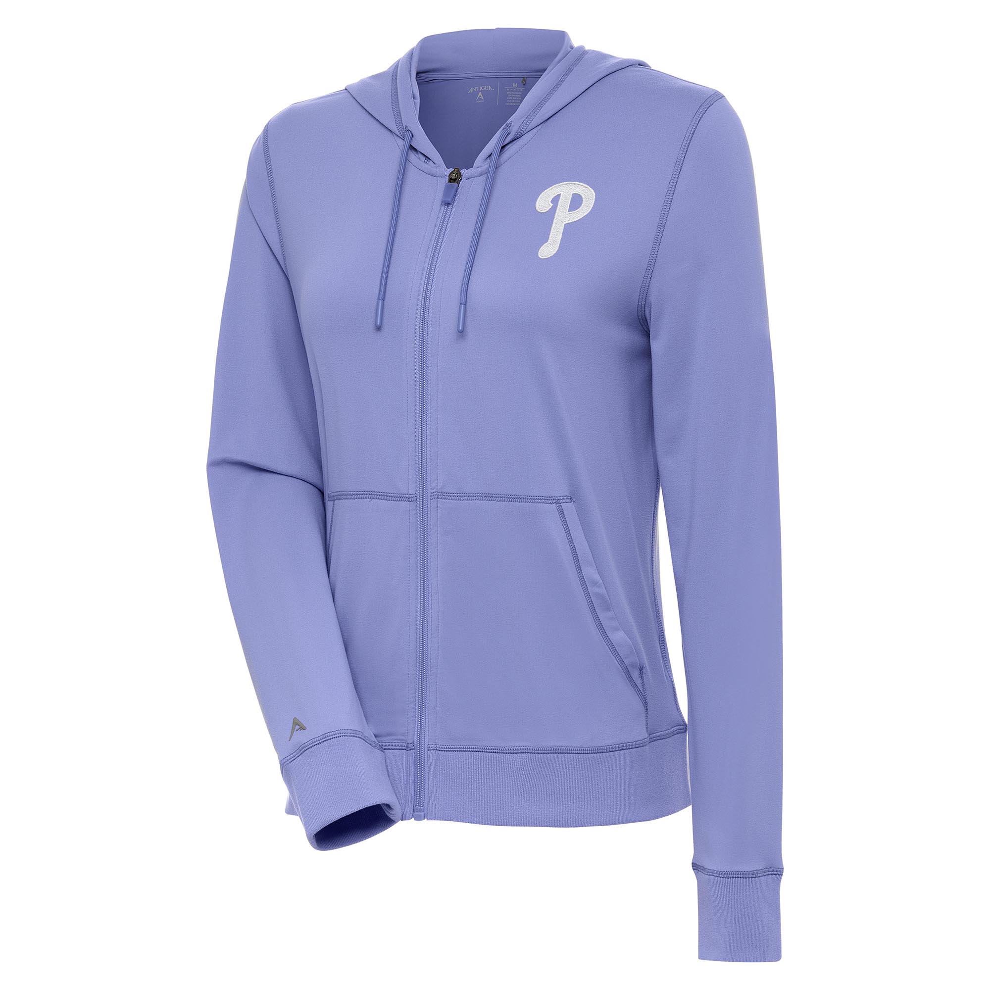 Women's Antigua Lavender Philadelphia Phillies Advance Full-Zip Hoodie - Image 2