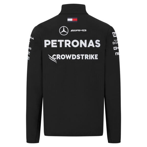 Men's Black Mercedes-AMG Petronas F1 Team 2024 Team Replica Softshell Full-Zip Jacket - Image 7