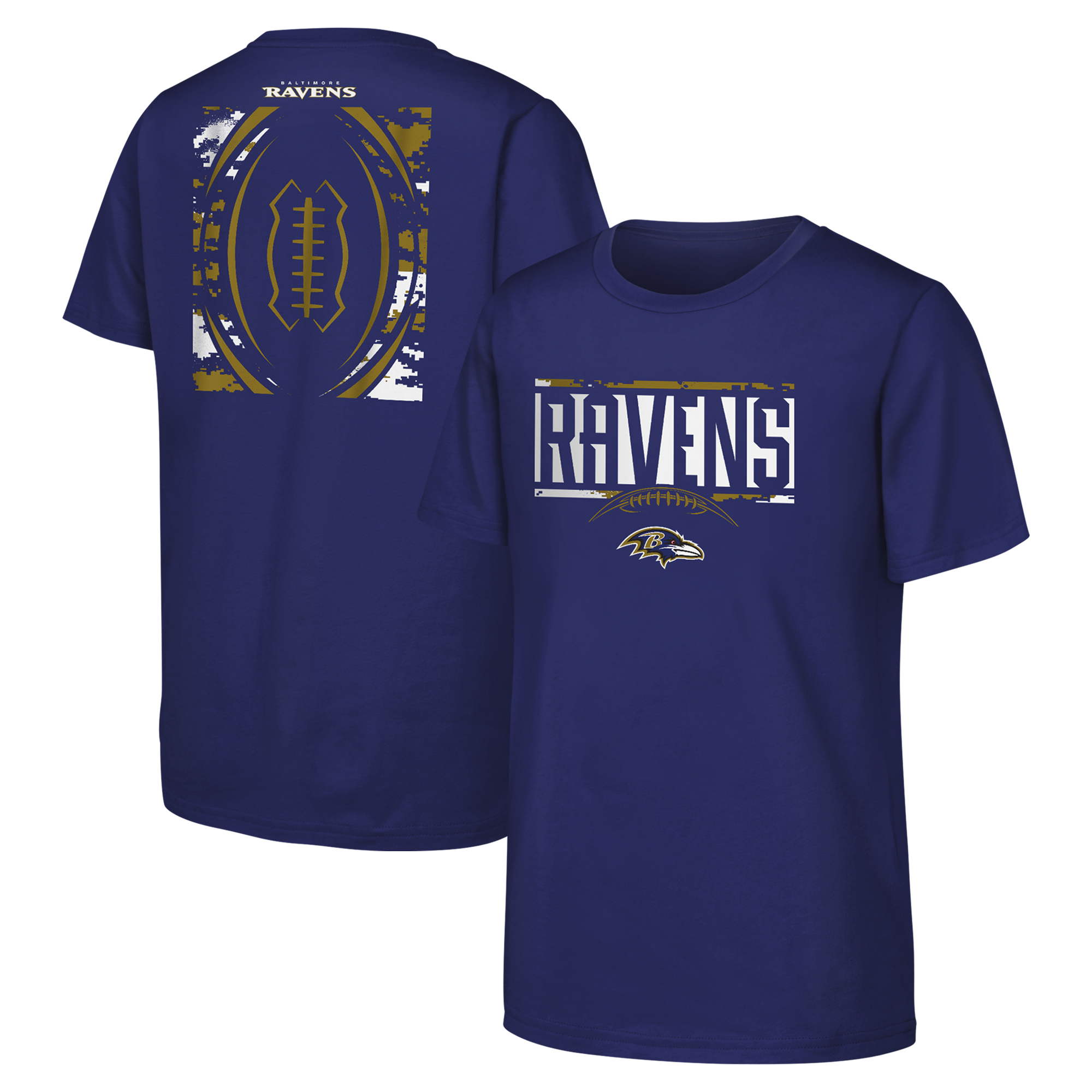Youth Outerstuff Purple Baltimore Ravens The Blitz Cotton T-Shirt