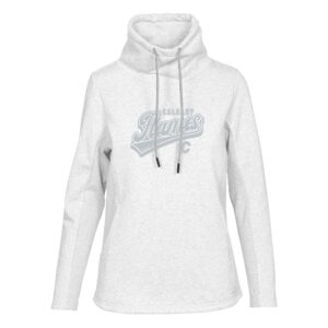 Women's Levelwear Oatmeal Calgary Flames Loop Sweep Pullover Hoodie