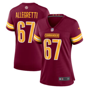 Women's Nike Nick Allegretti  Burgundy Washington Commanders  Game Jersey