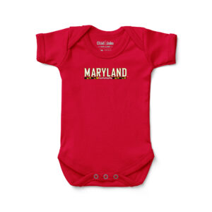 Infant Chad & Jake Red Maryland Terrapins Wordmark Bodysuit