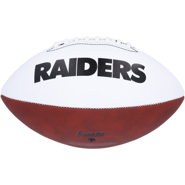 Charles Woodson Oakland Raiders Autographed Franklin White Panel Football - Image 7