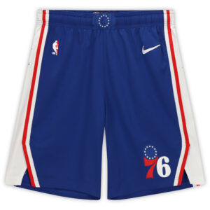Joel Embiid Philadelphia 76ers Game-Used Royal Shorts from the 2023-24 NBA Season - Size 46+2