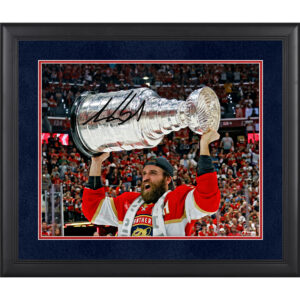 Aaron Ekblad Florida Panthers Autographed 2024 Stanley Cup Champions Framed 16" x 20" Raising Cup Photograph