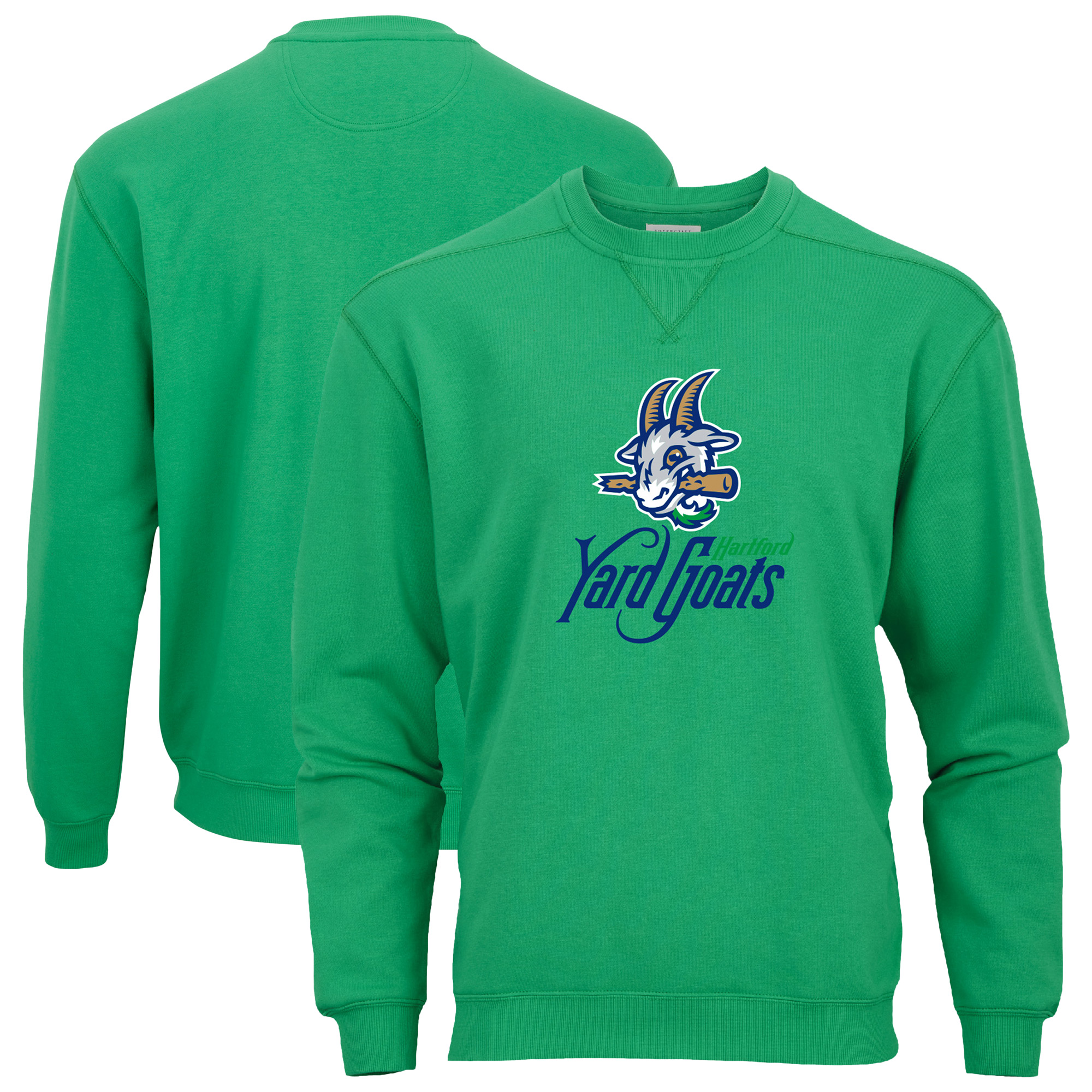 Men's Green Hartford Yard Goats Essential Fleece Crewneck Pullover Sweatshirt